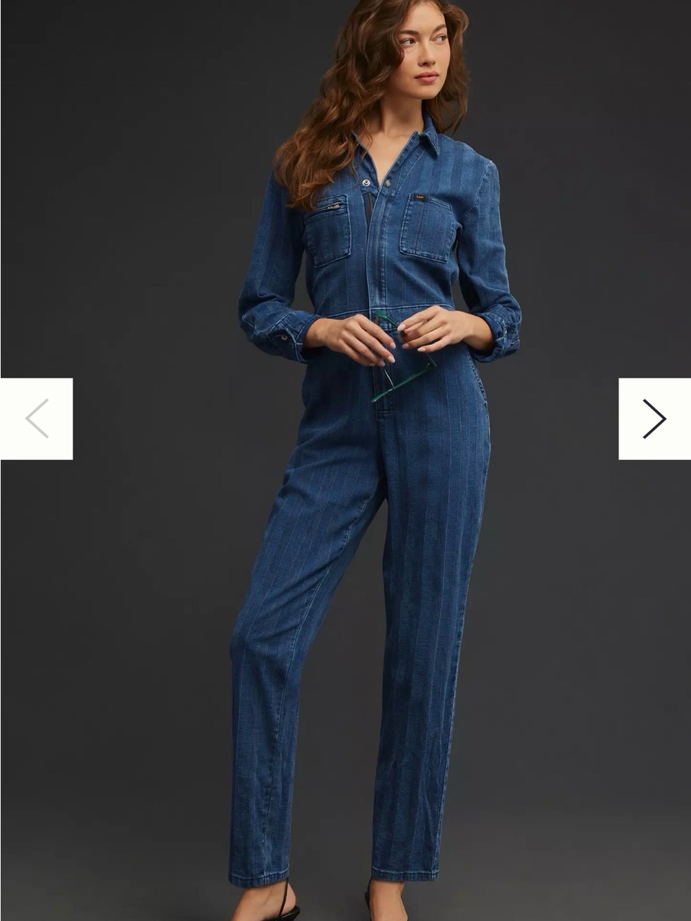 LEE Union Alls Denim Jumpsuit. Blue Stripe. Medium. No flaws noted!